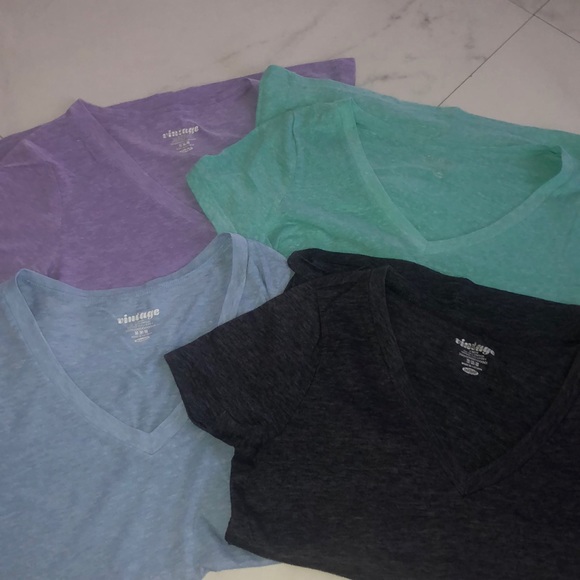 Old Navy Tops - Soft vintage solid v necks